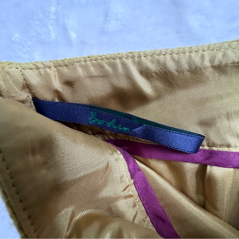 Boden Mustard Green Wool Pencil Skirt, Size 10 - Picture 8 of 10
